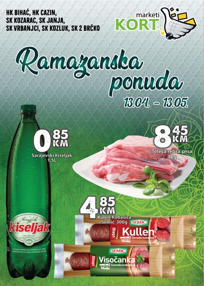 Kort marketi: Ramazansa ponuda od 13.04 do 13.05.2021.