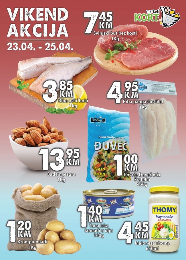 Kort_230421-01 Kort marketi: Vikend akcija od 23. do 25.04.2021.