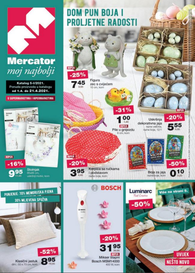 Mercator: Sve za dom pun boja i proljetnje radosti od 01. do 21.04.2021.
