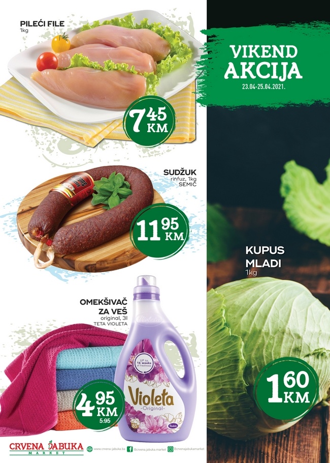 Crvena jabuka: Vikend akcija od 23. do 25.04.2021.