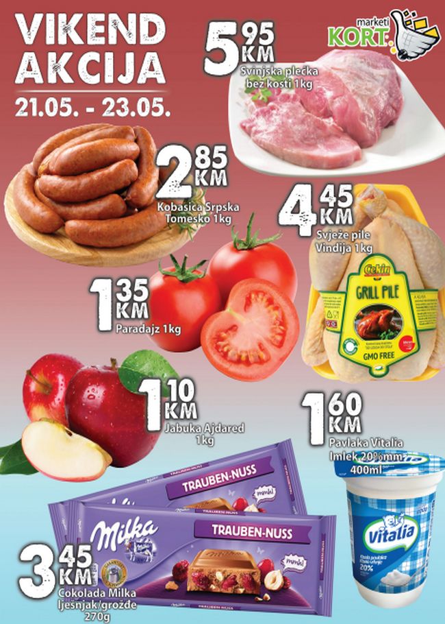 Kort marketi: Vikend akcija od 21. do 23.05.2021.