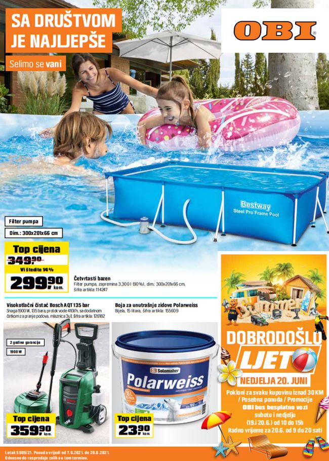 OBI: Akcijski katalog od 07. do 20.06.2021.