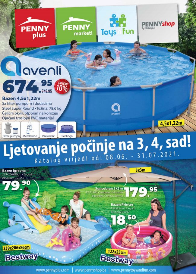 Penny marketi: Ljetovanje počinje na 3,4 sad! od 08.06. do 31.07.2021.
