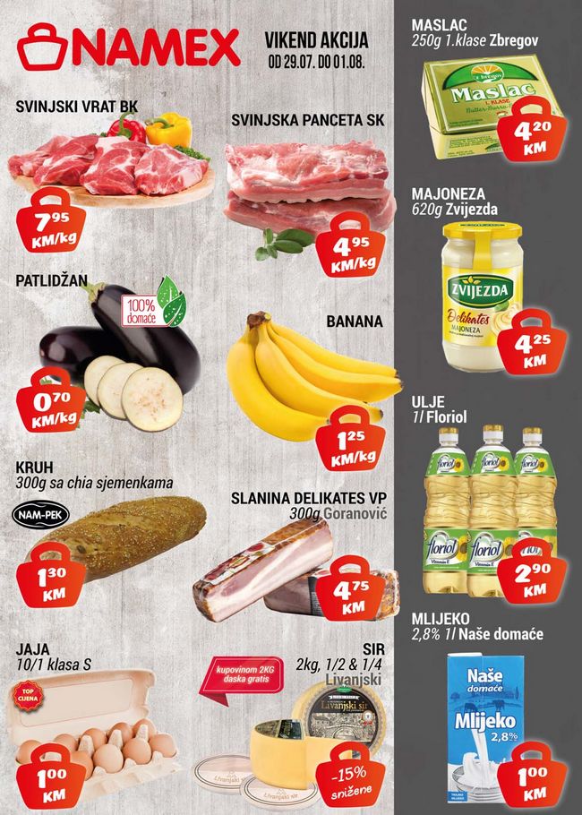 Namex: Vikend akcija od 29.07. do 01.08.2021.