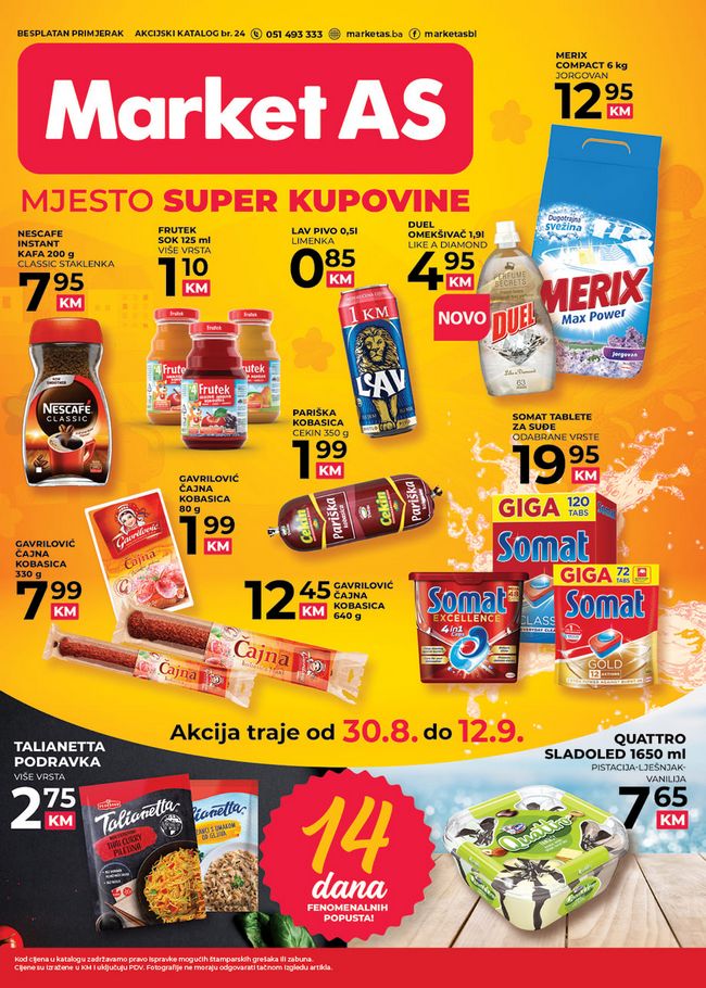 Market AS: Akcijski katalog od 30.08. do 12.09.2021.