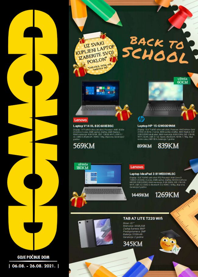 Domod: katalog back to school od 06. do 26.08.2021.