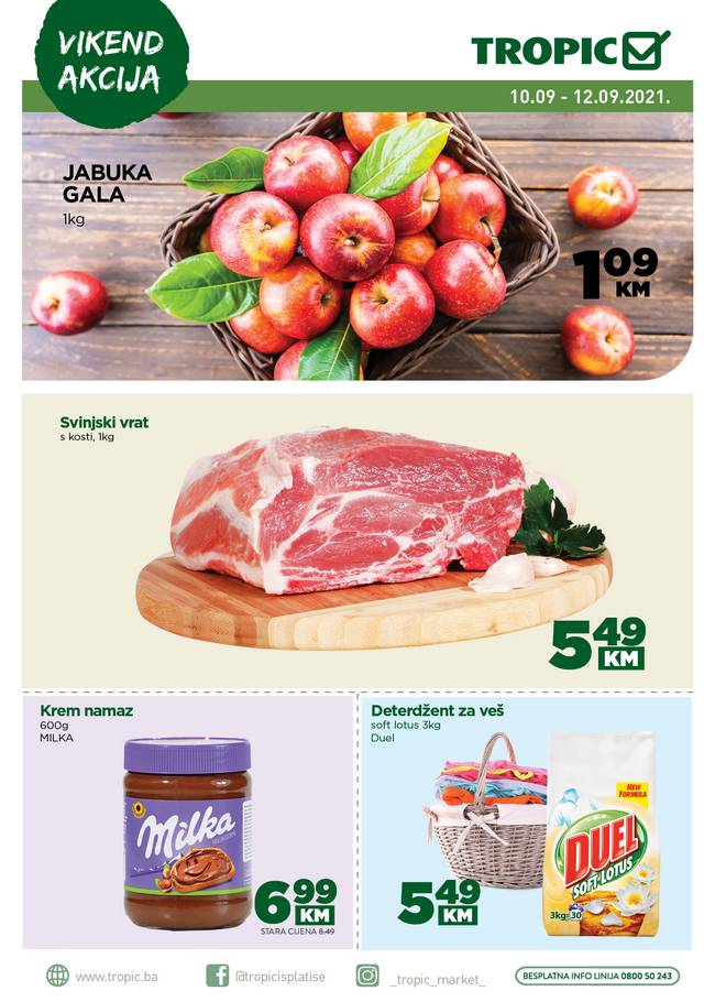 Tropic-100921 Tropic: Vikend akcija od 10. do 12.09.2021.