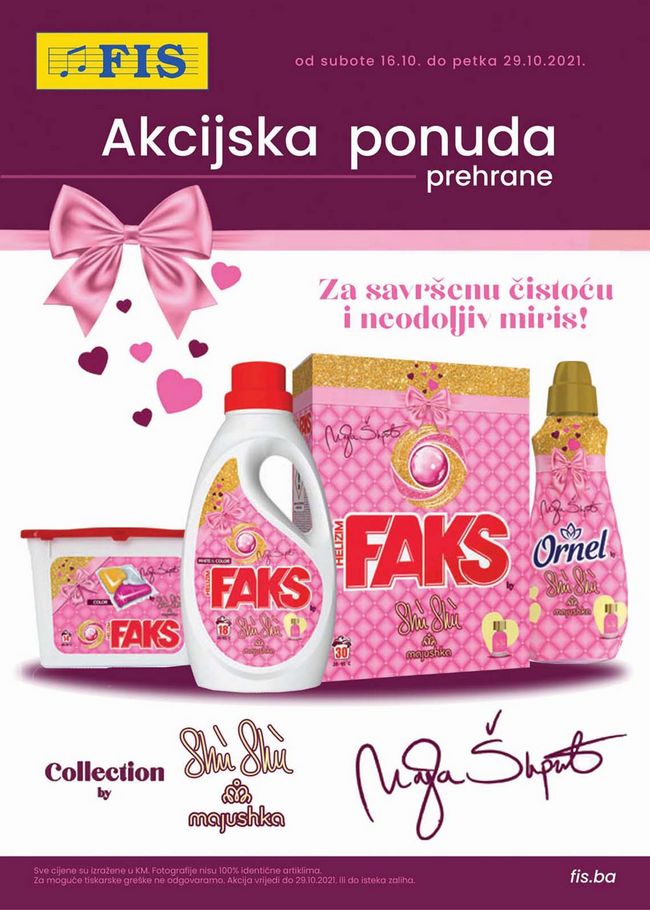 FIS: Akcijska ponuda prehrane od 16. do 29.10.2021.
