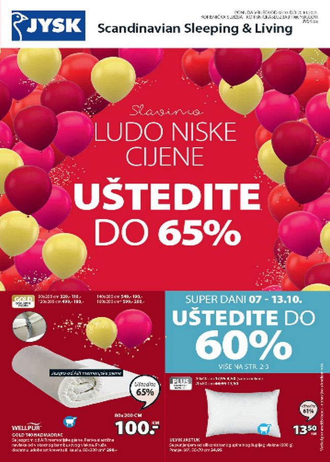 Jysk: Akcijski katalog od 07. do 20.10.2021.