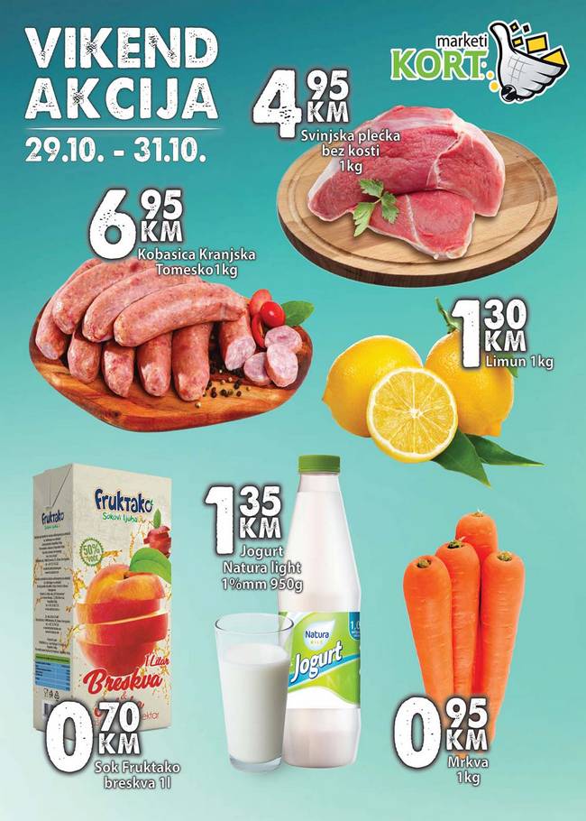 Kort marketi: Vikend akcija od 29. do 31.10.2021.