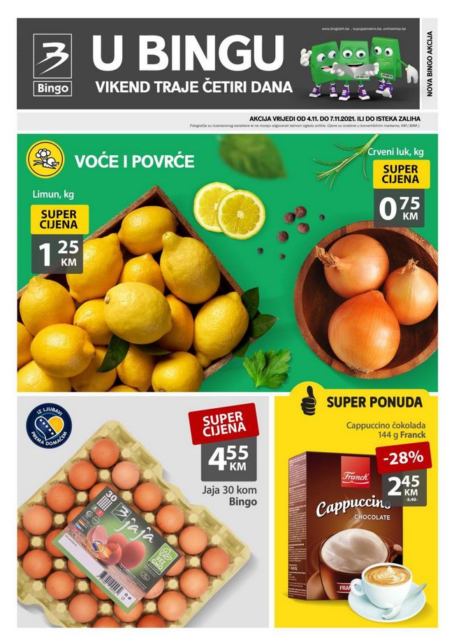 Bingo: Vikend akcija za FBiH od 07. do 07.11.2021.