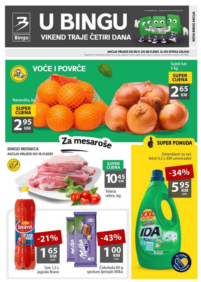 Bingo: Vikend akcija za FBiH od 25. do 28.11.2021.