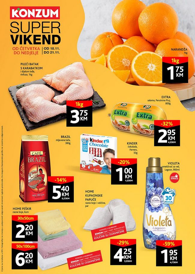 Konzum-181121 Konzum: Vikend akcija od 18. do 21.11.2021.