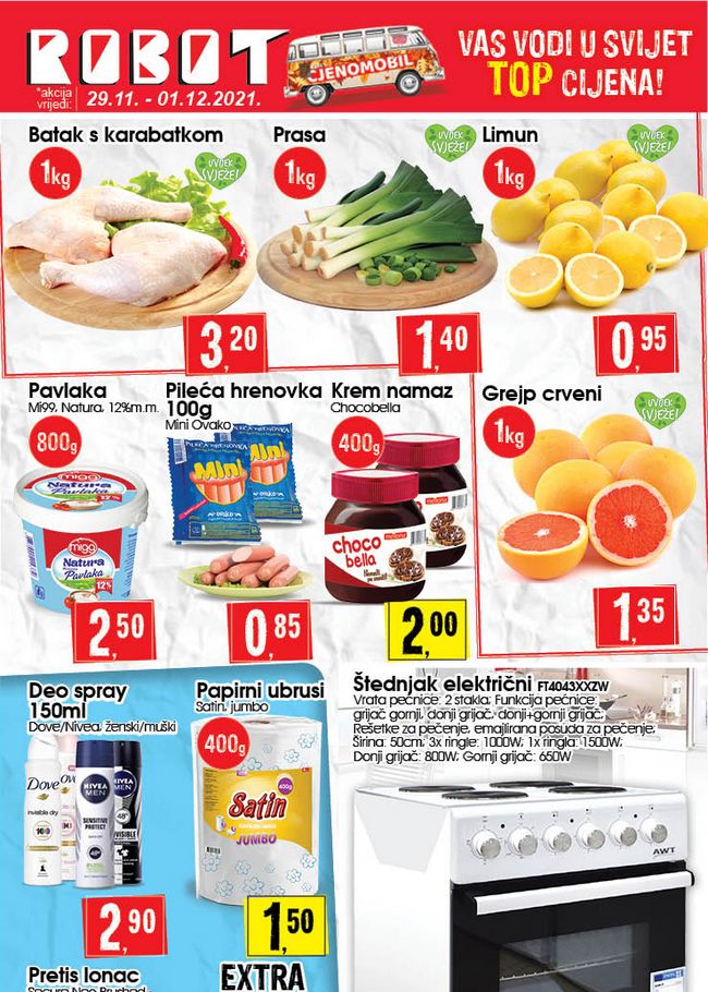 Robot: Akcija za početak sedmice od 29.11. do 01.12.2021.