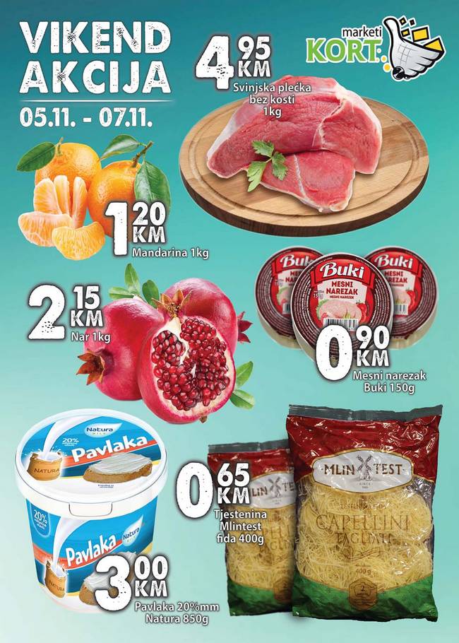 Kort marketi: Vikend akcija od 05. do 07.11.2021.