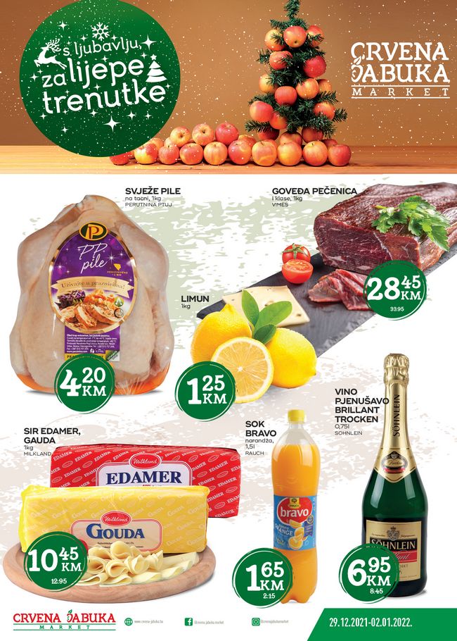Crvena jabuka: Vikend akcija od 29.12.2021. do 02.01.2022.