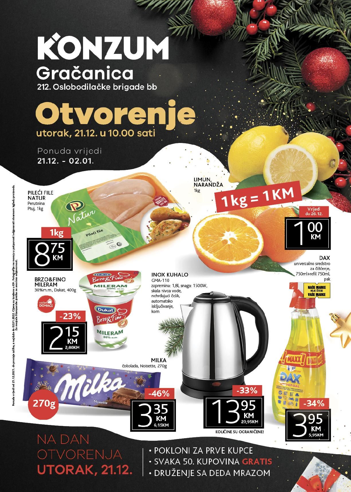 Konzum: Gračanica katalog otvorenje od 21.12.2021. do 02.01.2022.