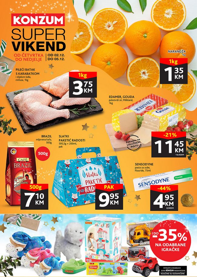 Konzum: Vikend akcija od 02. do 05.12.2021.