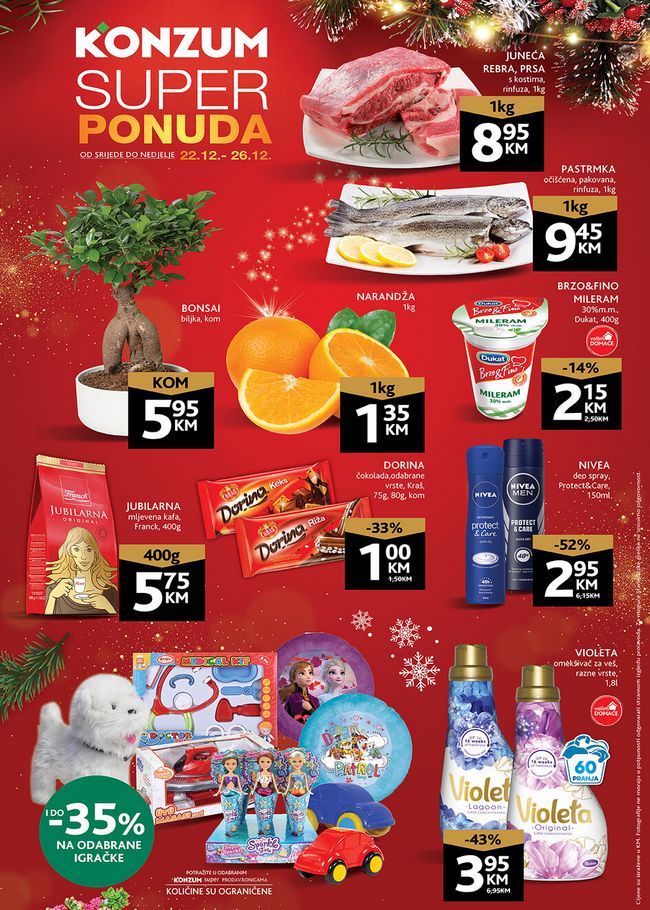 Konzum: Vikend akcija od 22. do 26.12.2021.