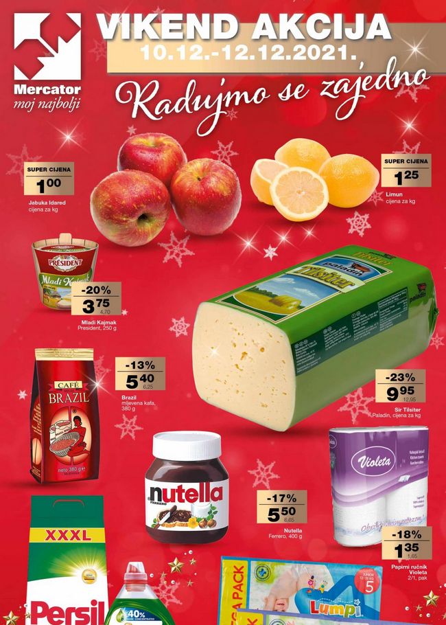 Mercator: Vikend akcija od 10. do 12.12.2021.