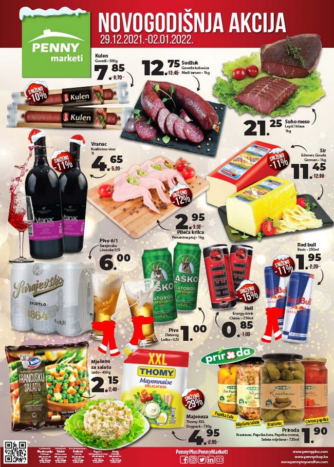 Penny marketi: Novogodišnja akcija od 29.12.2021. do 02.01.2022.