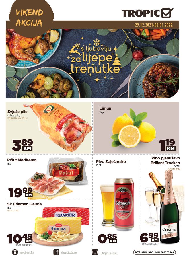 Tropic: Vikend akcija od 29.12.2021. do 02.01.2022.