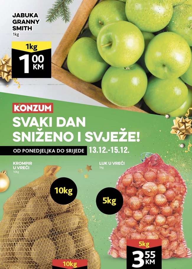 Konzum: Svježa ponuda od 13. do 15.12.2021.