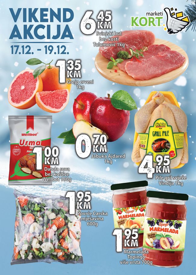 Kort marketi: Vikend akcija od 17. do 19.12.2021.