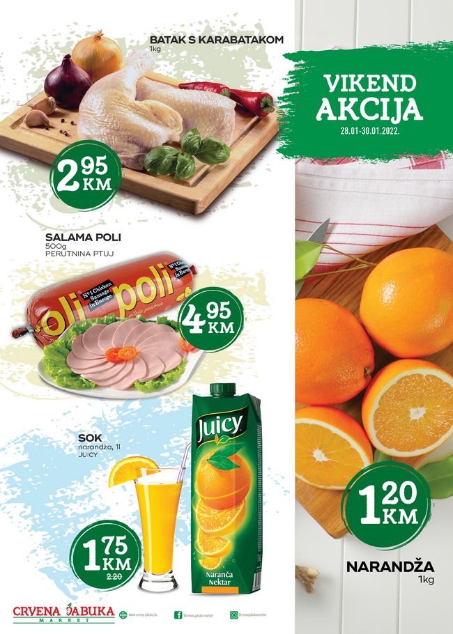 Crvena jabuka: Vikend akcija od 28. do 30.01.2022.