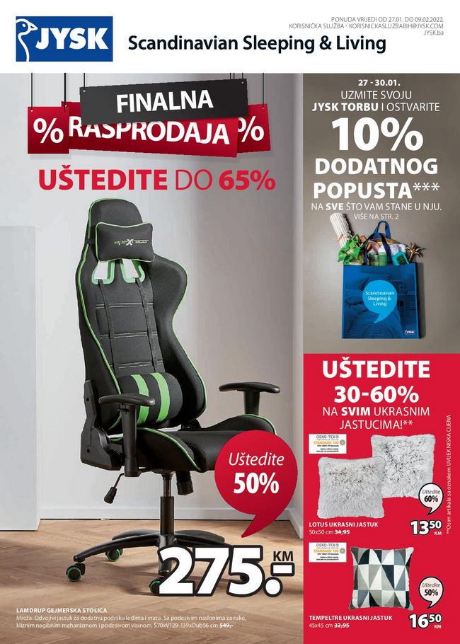 Jysk: Akcijski katalog od 27.01. do 09.02.2022.