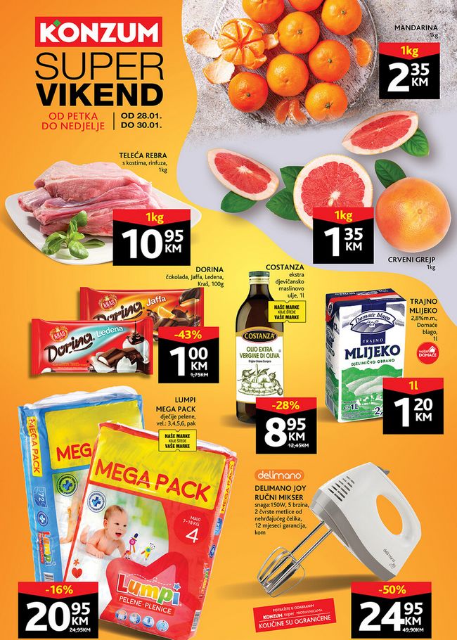 Konzum Vikend akcija od 28. do 30.01.2022 naslovna Konzum: Vikend akcija od 28. do 30.01.2022.
