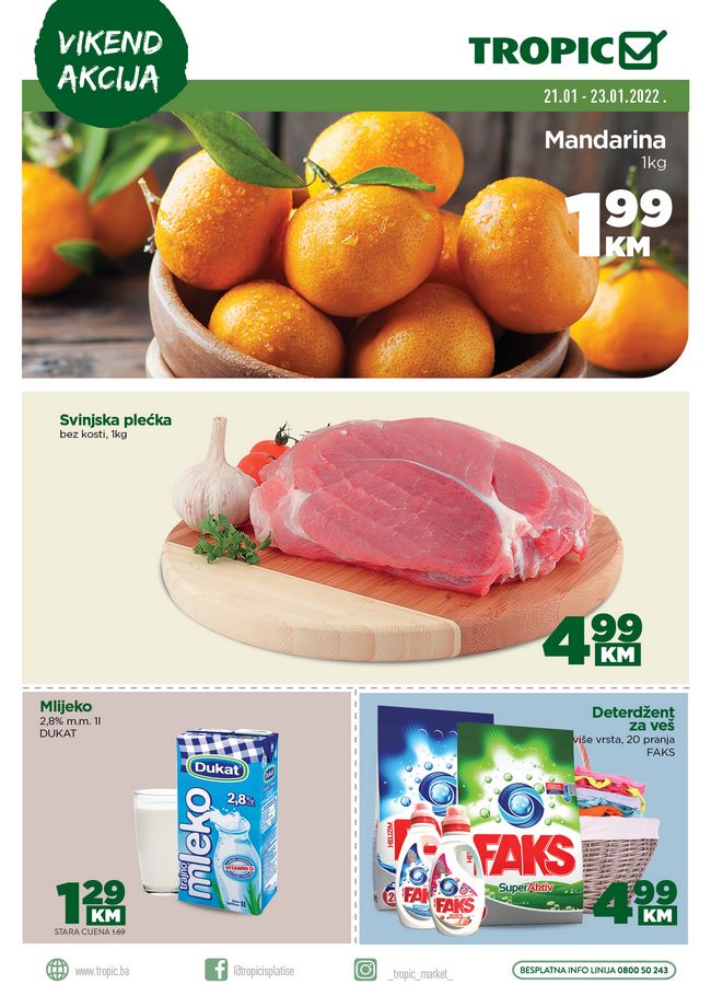 Tropic Vikend akcija od 21 do 23.01.2022.-naslovna Tropic: Vikend akcija od 21. do 23.01.2022.