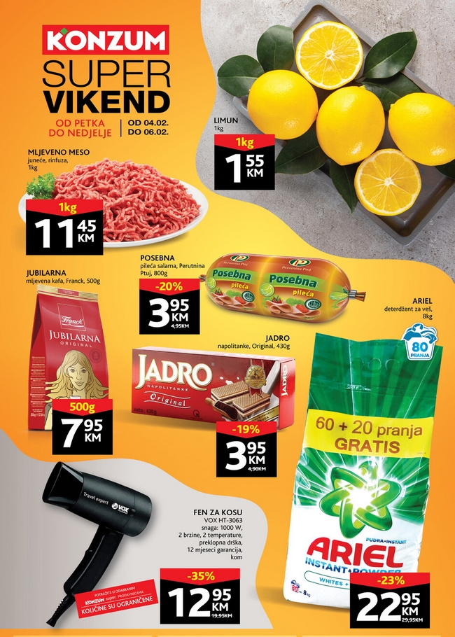 Konzum Vikend akcija od 04. do 06.02.2022. naslovna Konzum: Vikend akcija od 04. do 06.02.2022.