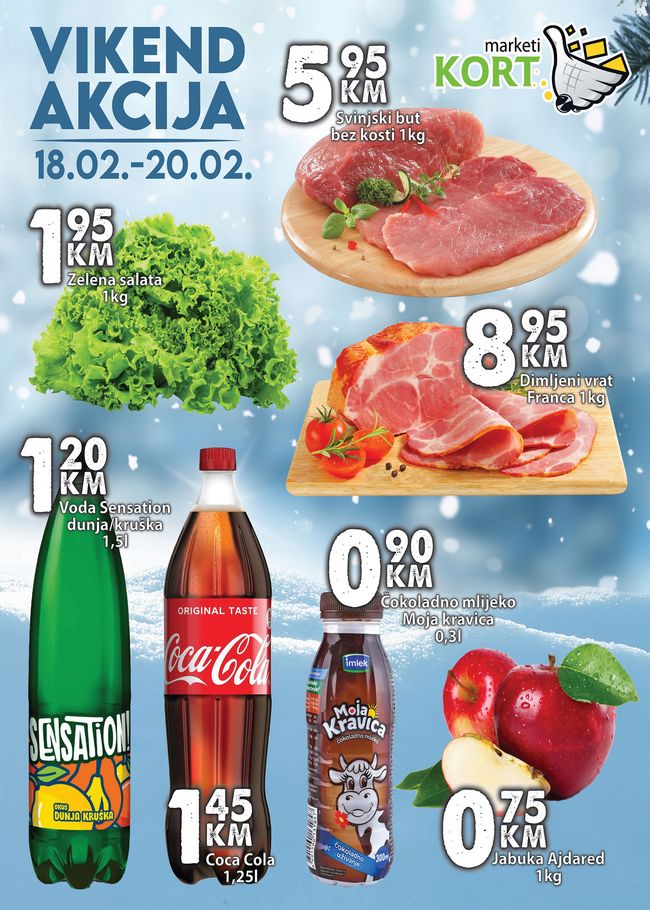 Kort marketi: Vikend akcija od 18. do 20.02.2022.