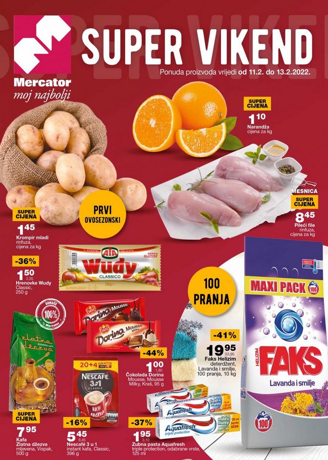 Mercator: Vikend akcija od 11. do 13.02.2021.