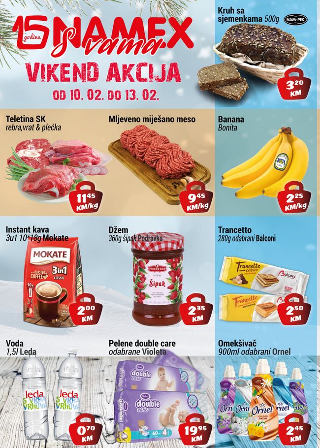 Namex: Vikend akcija od 10. do 13.02.2022.
