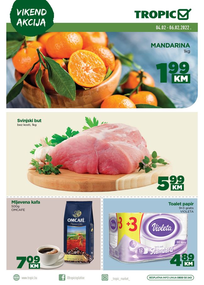 Tropic Vikend akcija od 04. do 06.02.2022. naslovna Tropic: Vikend akcija od 04. do 06.02.2022.