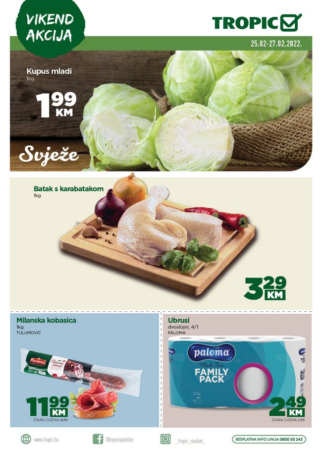 Tropic: Vikend akcija od 25. do 27.02.2022.