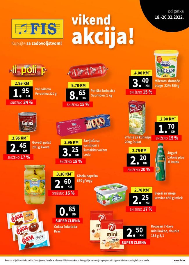 FIS: Vikend akcija od 18. do 20.02.2022.