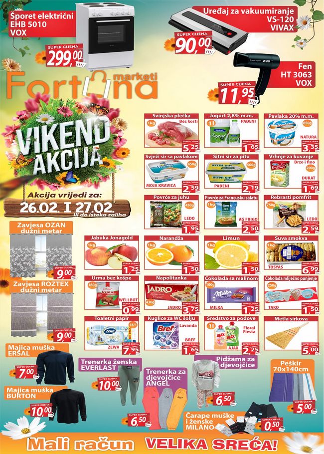 fortuna vikend akcija od 26. do 27.02.2022. naslovna Fortuna marketi: Vikend akcija od 26. do 27.02.2022.