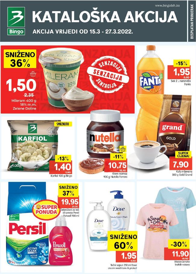 Bingo: Akcijski katalog za FBiH od 15. do 27.03.2022.