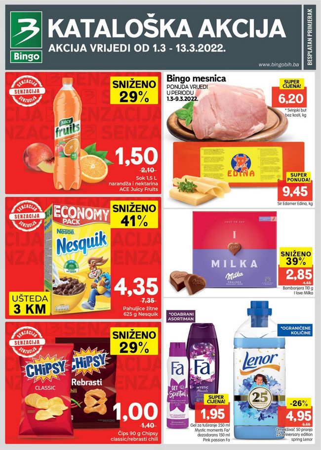 Bingo: Akcijski katalog za RS od 01. do 13.03.2022.