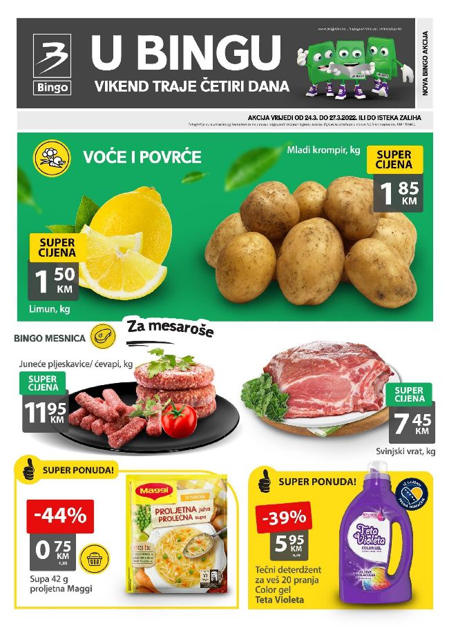 Bingo Vikend Akcija za RS od 24. do 27.03.2022-naslovna