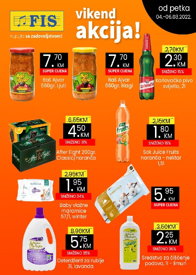 FIS: Vikend Akcija od 04. do 06.03.2022.