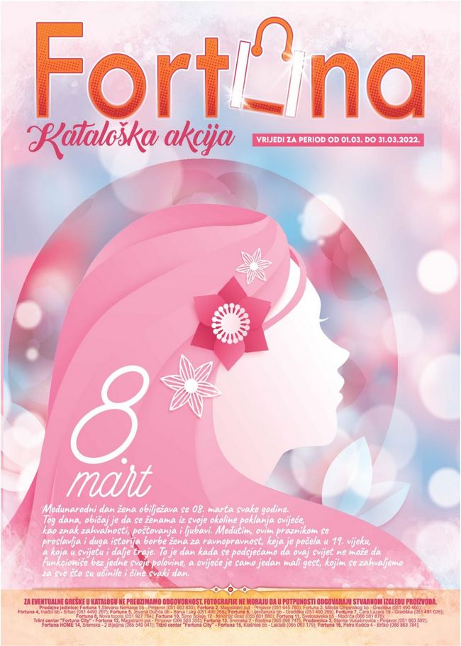 Fortuna Akcijski katalog od 01. do 31.03 naslovna Fortuna marketi: Akcijski katalog od 01. do 31.03.2022.