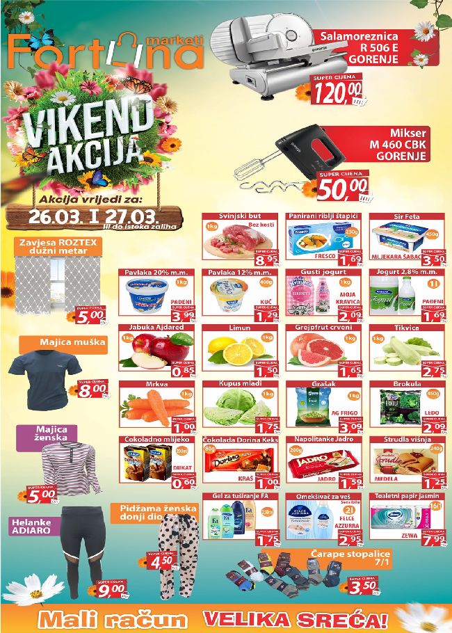 Fortuna Vikend akcija od 26. do 27.03.2022. naslovna Fortuna marketi: Vikend akcija od 26. do 27.03.2022.