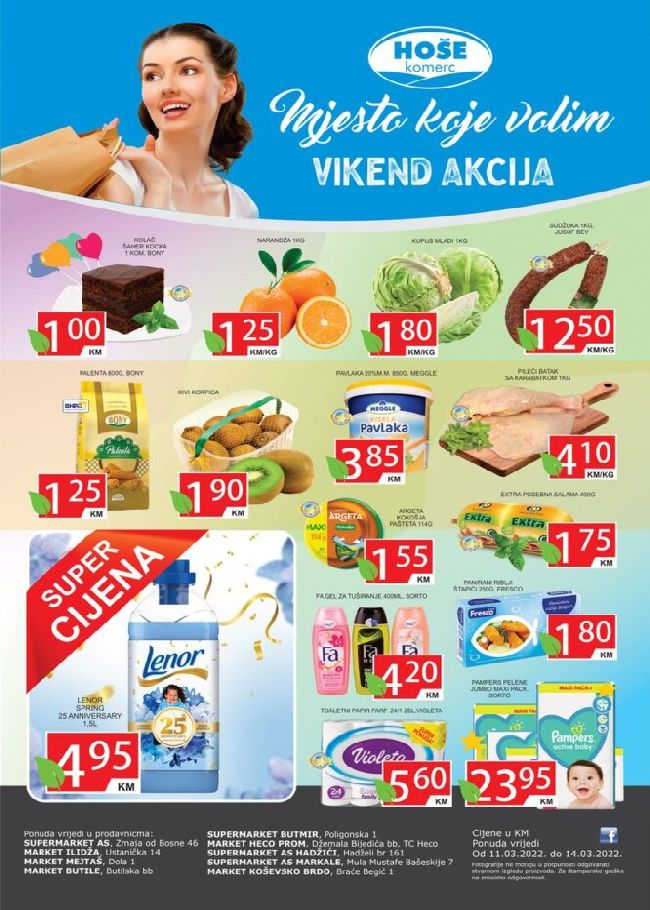 Hoše vikend akcija od 11.03. do 14.03.2022. Hoše komerc: Vikend akcija od 11.03. do 14.03.2022.
