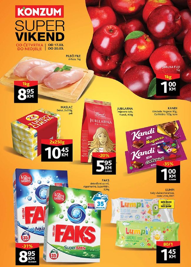 Konum Vikend akcija od 17. do 20.03.2022. naslovna Konzum: Vikend akcija od 17. do 20.03.2022.
