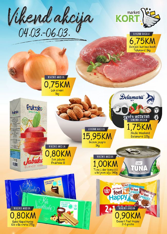 Kort marketi: Vikend Akcija od 04. do 06.03.2022.