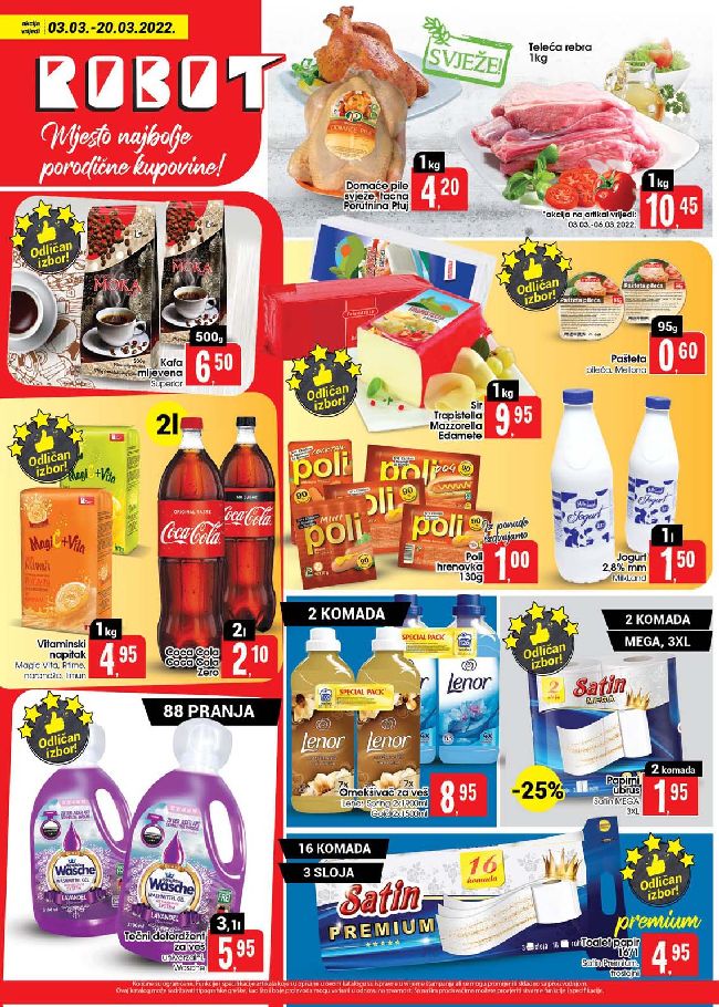 Robot Akcijski katalog od 03. do 20.03.2022 naslovna Robot: Akcijski katalog od 03. do 20.03.2022.